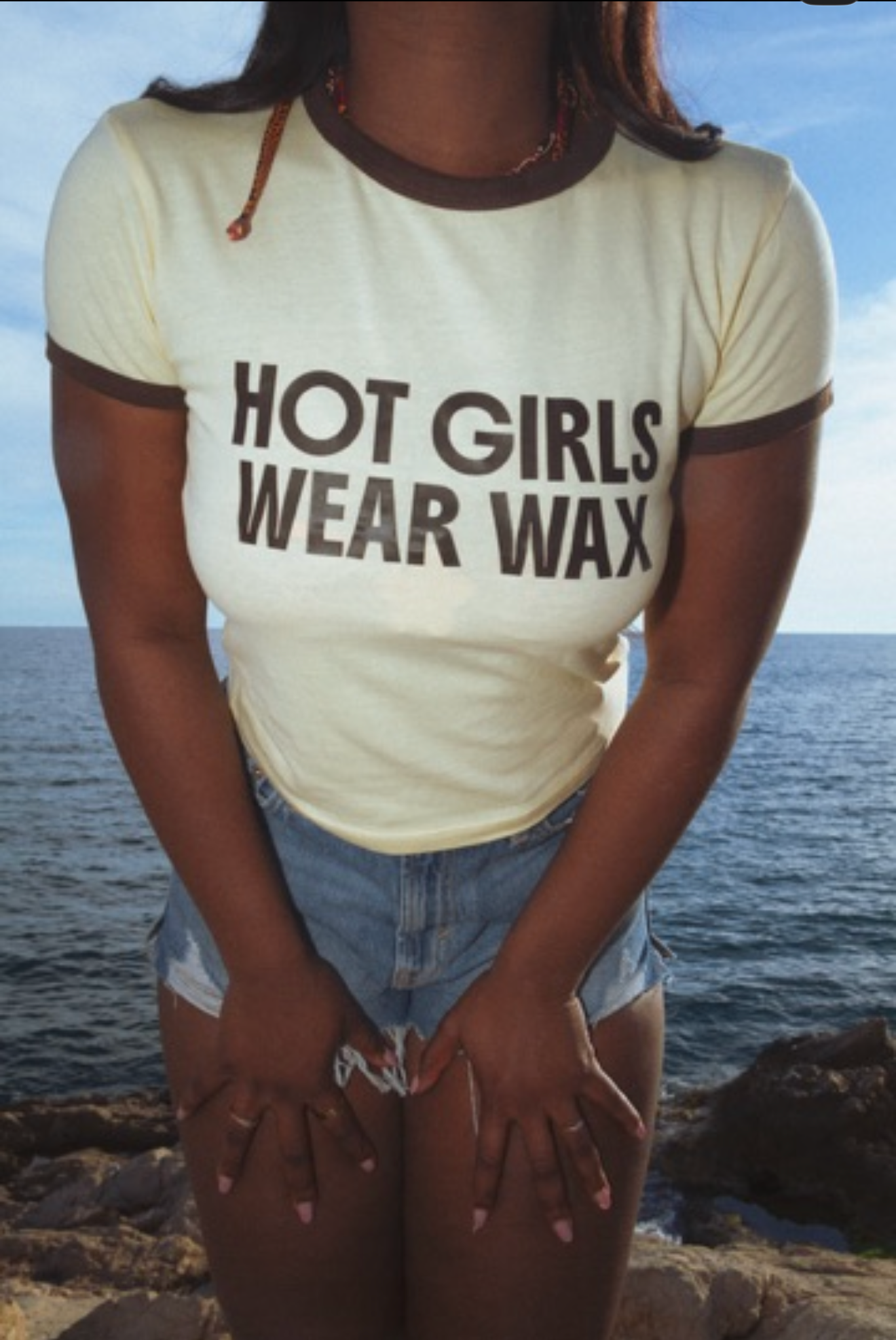 T-shirt ringer jaune beurre